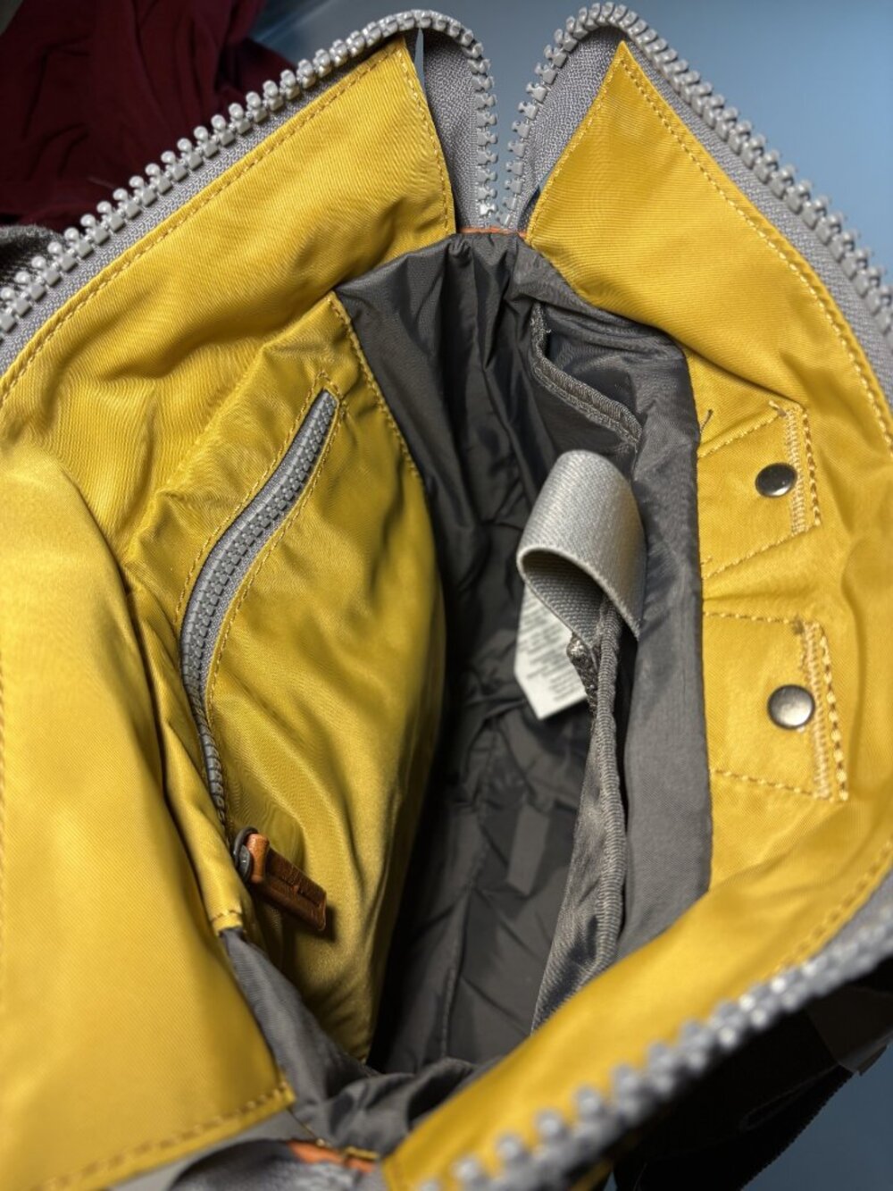 NWT ORI London Bantry B Recycled Nylon Backpack Corn Yellow Small Travel Bag - Picture 8 of 13